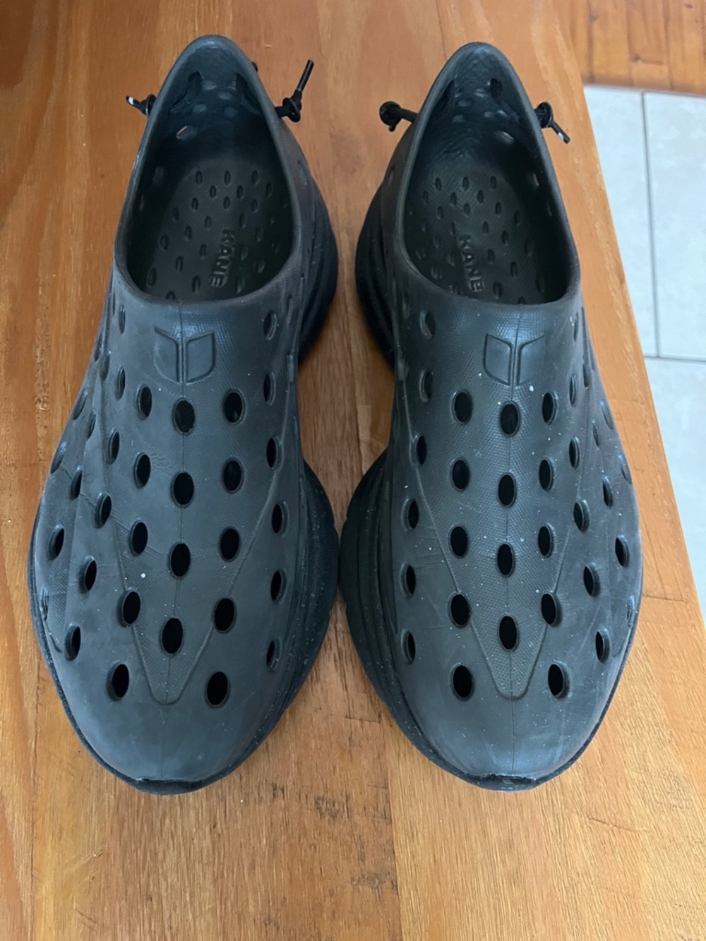 Men's Black Vented Water-Ready Slip-On Sandals